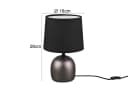Reality Leuchten LED Nachttischlampe Dimmbar Skandinavisch Silber Schwarz Bild 4