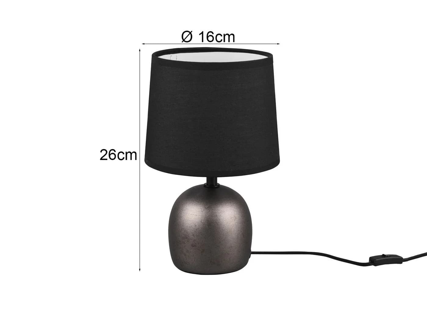 Reality Leuchten LED Nachttischlampe Dimmbar Skandinavisch Silber Schwarz - Bild 4
