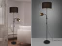 Reality Leuchten LED Stehlampe Schwarz mit Lesearm Bild 1