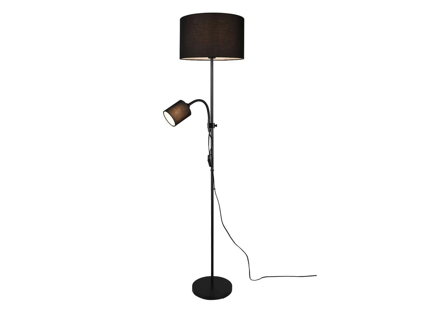 Reality Leuchten LED Stehlampe Schwarz mit Lesearm - Bild 2