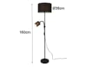 Reality Leuchten LED Stehlampe Schwarz mit Lesearm Bild 5