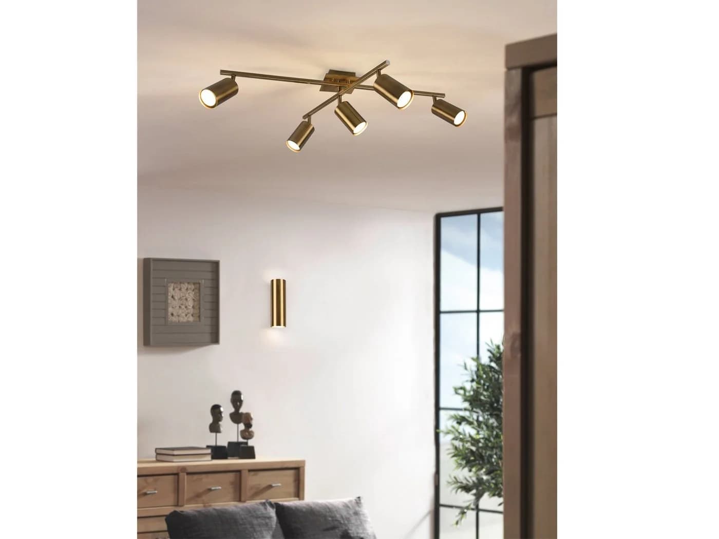 TRIO Leuchten LED Wandleuchte Altmessing Up-Down Licht - Bild 5