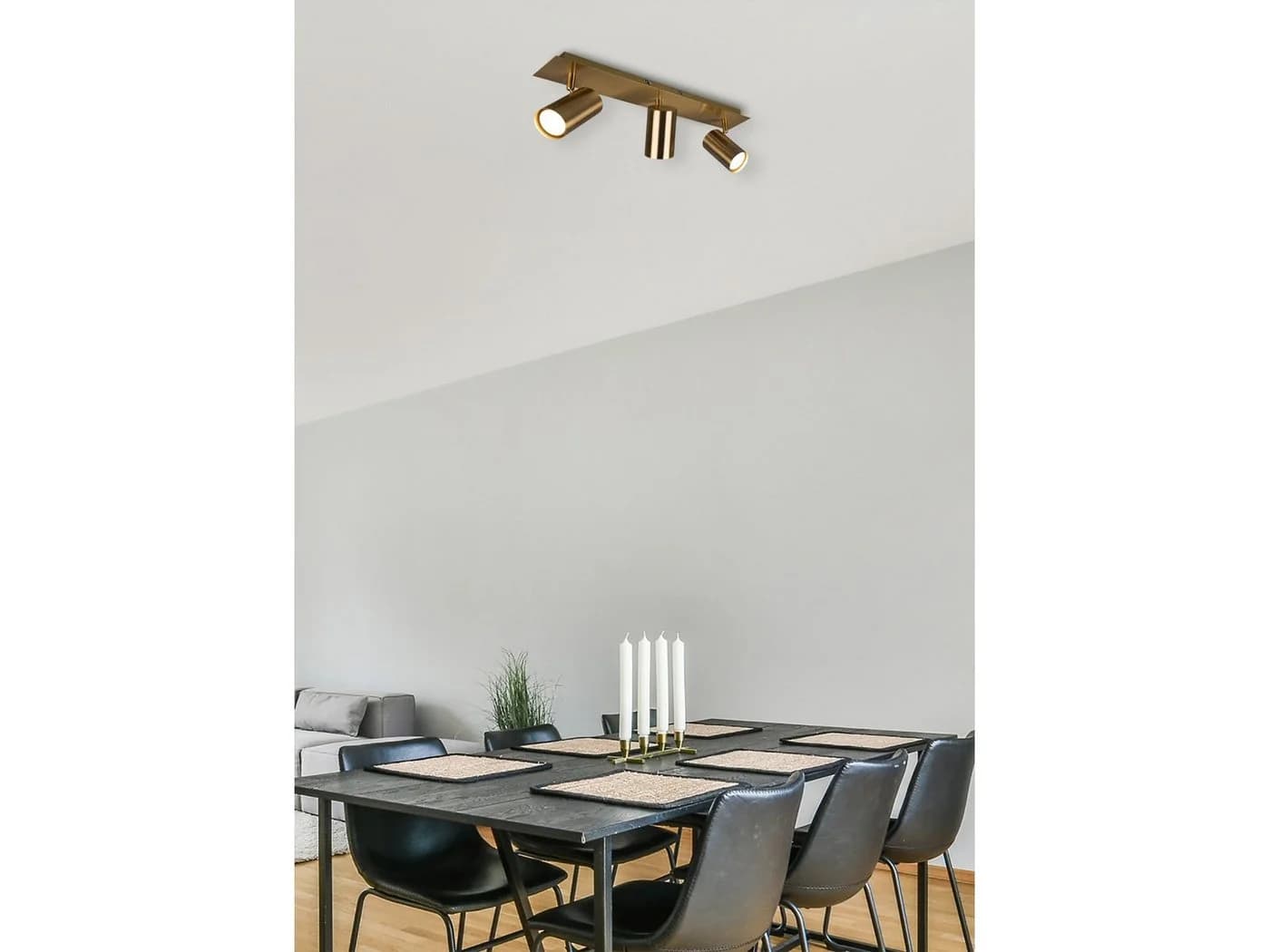 TRIO Leuchten LED Deckenstrahler Altmessing Dimmbar 3x GU10 Warmweiß - Bild 3