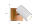 TRIO Leuchten LED Wandleuchte Weiß Dimmbar Holz Metall Bild 4
