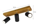 TRIO Leuchten LED Deckenstrahler Schwarz Holz Dimmbar Bild 3