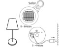 Smartwares LED Außen-Tischleuchte 2er-Set Solar Schwarz-Weiß Bild 5