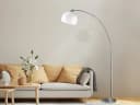 Reality Leuchten LED Bogenlampe mit Dimmfunktion Weiß Chrom Bild 1