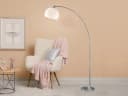 Reality Leuchten LED Bogenlampe mit Dimmfunktion Weiß Chrom Bild 5