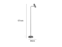 TRIO Leuchten LED Stehlampe, Dimmfunktion, Warmweiß, Lampenschirm schwenkbar, Höhe 151cm Bild 4