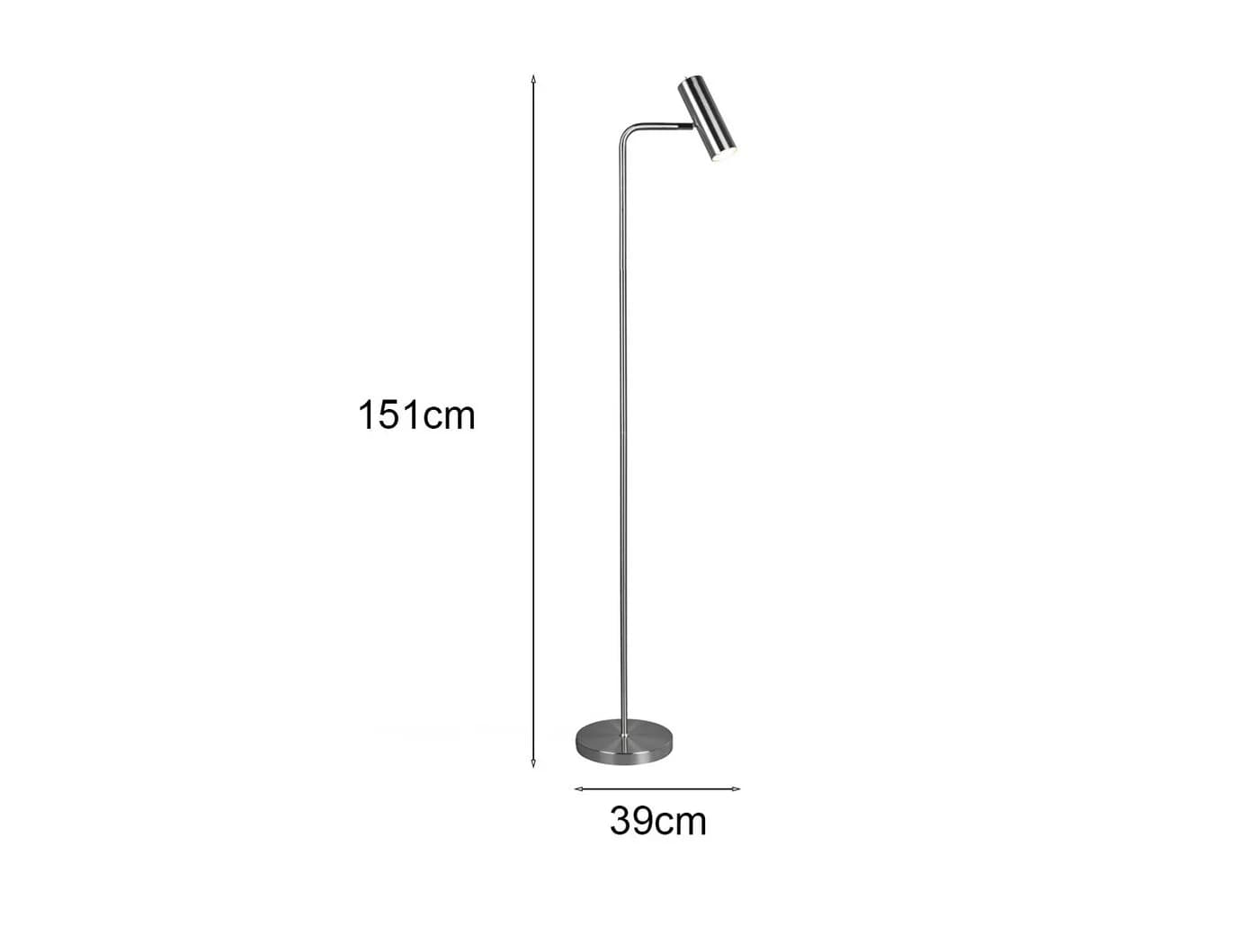 TRIO Leuchten LED Stehlampe, Dimmfunktion, Warmweiß, Lampenschirm schwenkbar, Höhe 151cm - Bild 4