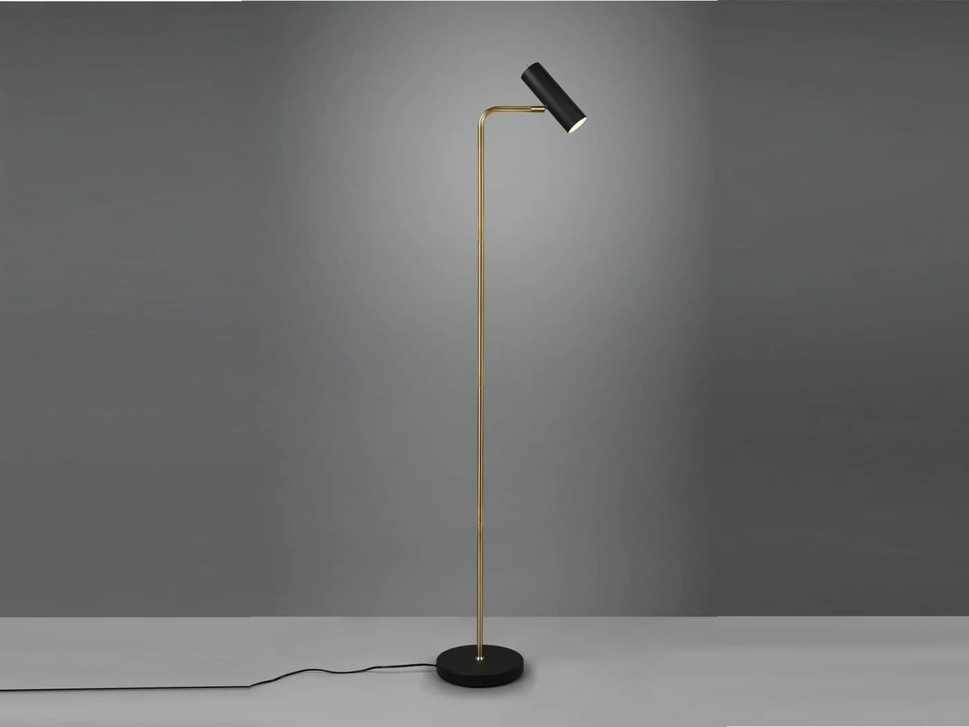 TRIO Leuchten LED Stehlampe Schwarz Gold Dimmbar Schwenkbar - Bild 3