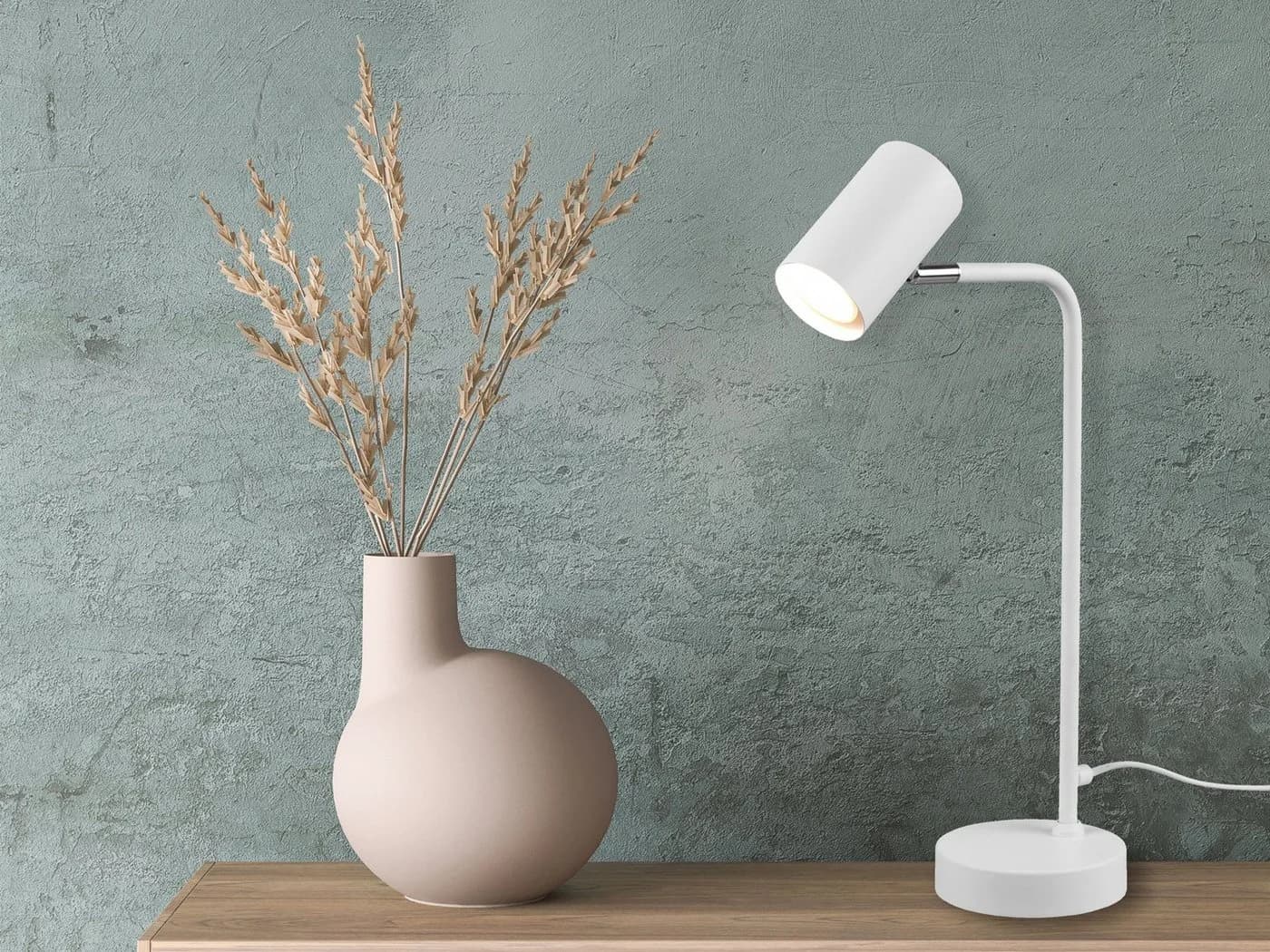 TRIO Leuchten LED Schreibtischlampe Weiß Dimmbar