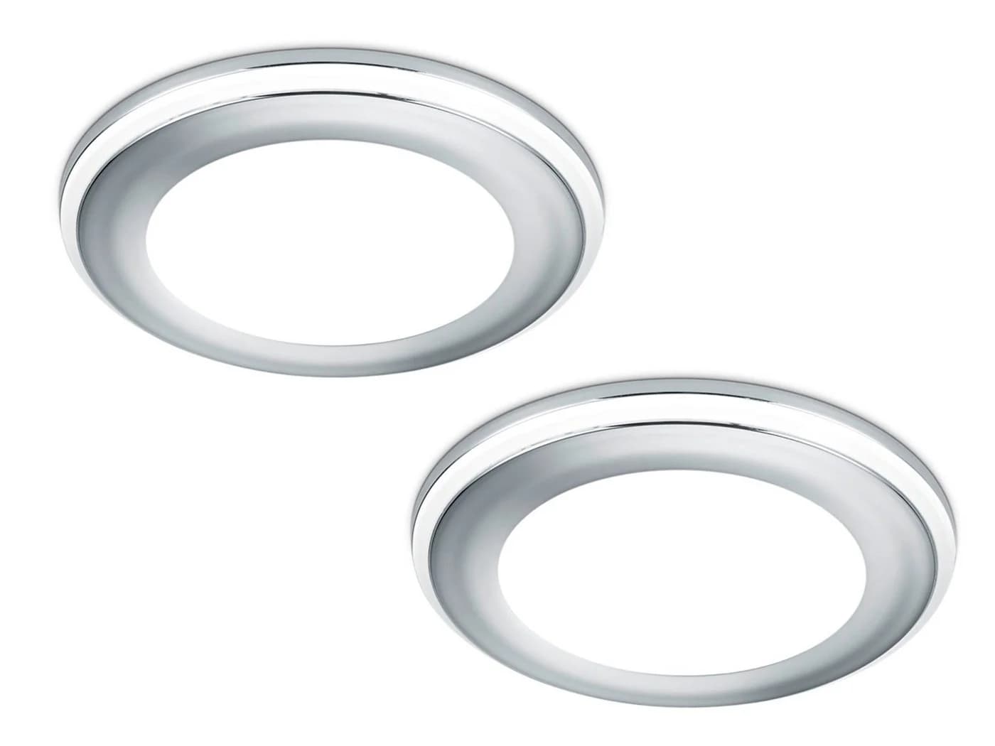 TRIO Leuchten LED Einbaustrahler 2er Set Warmweiß Silber Chrom - Bild 2