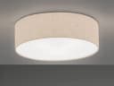 FISCHER & HONSEL LED Deckenleuchte Dimmfunktion Warmweiß Designklassiker Stoff-Lampe Decke 40cm Lampenschirm Leinen Beige Bild 3