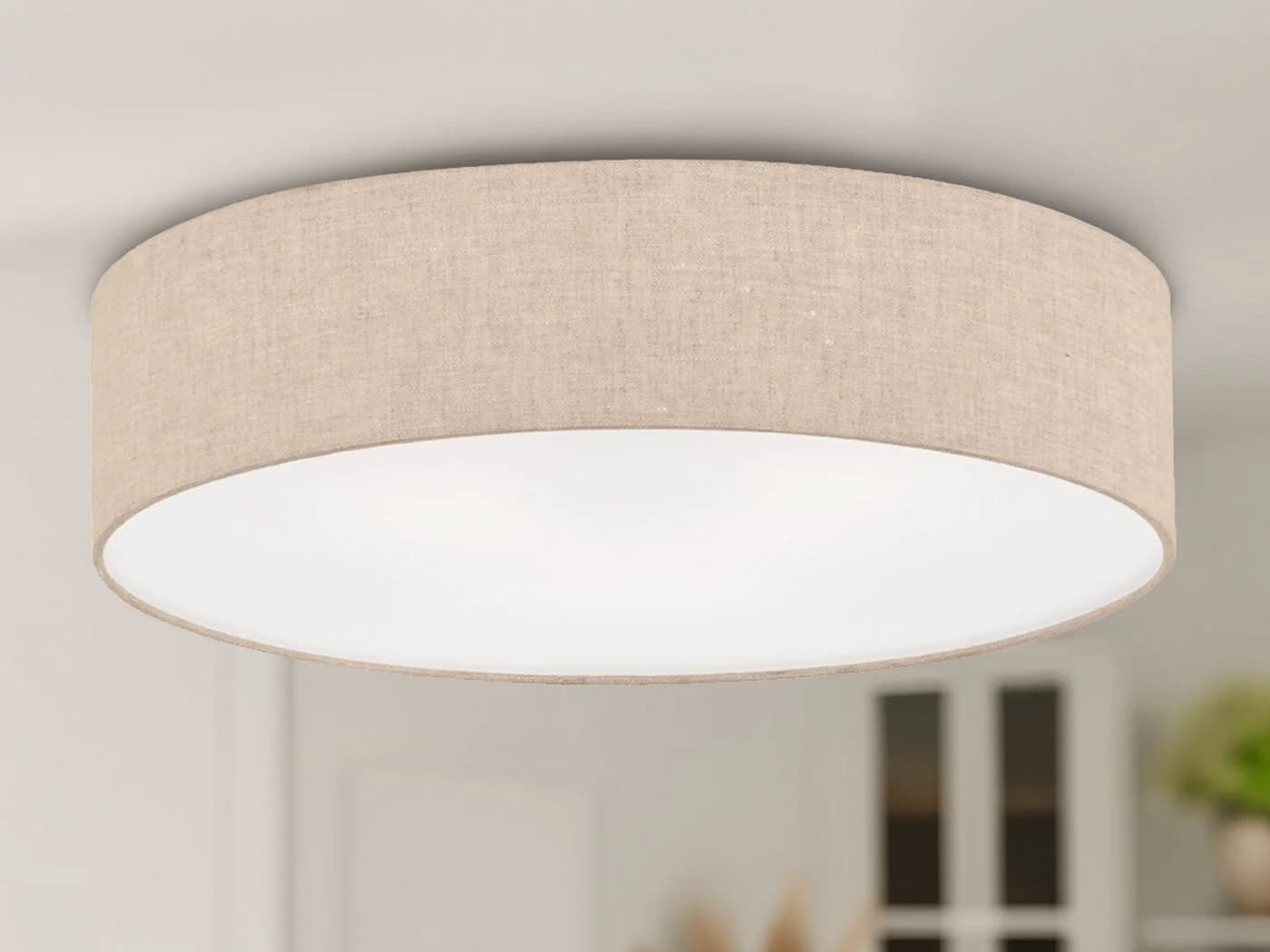 FISCHER & HONSEL LED Deckenleuchte Beige Dimmbar 60cm
