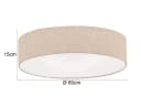 FISCHER & HONSEL LED Deckenleuchte Beige Dimmbar 60cm Bild 4