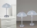 TRIO Leuchten LED Nachttischlampe 2er Set Silber Weiß Dimmbar Bild 1