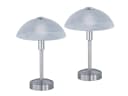 TRIO Leuchten LED Nachttischlampe 2er Set Silber Weiß Dimmbar Bild 2