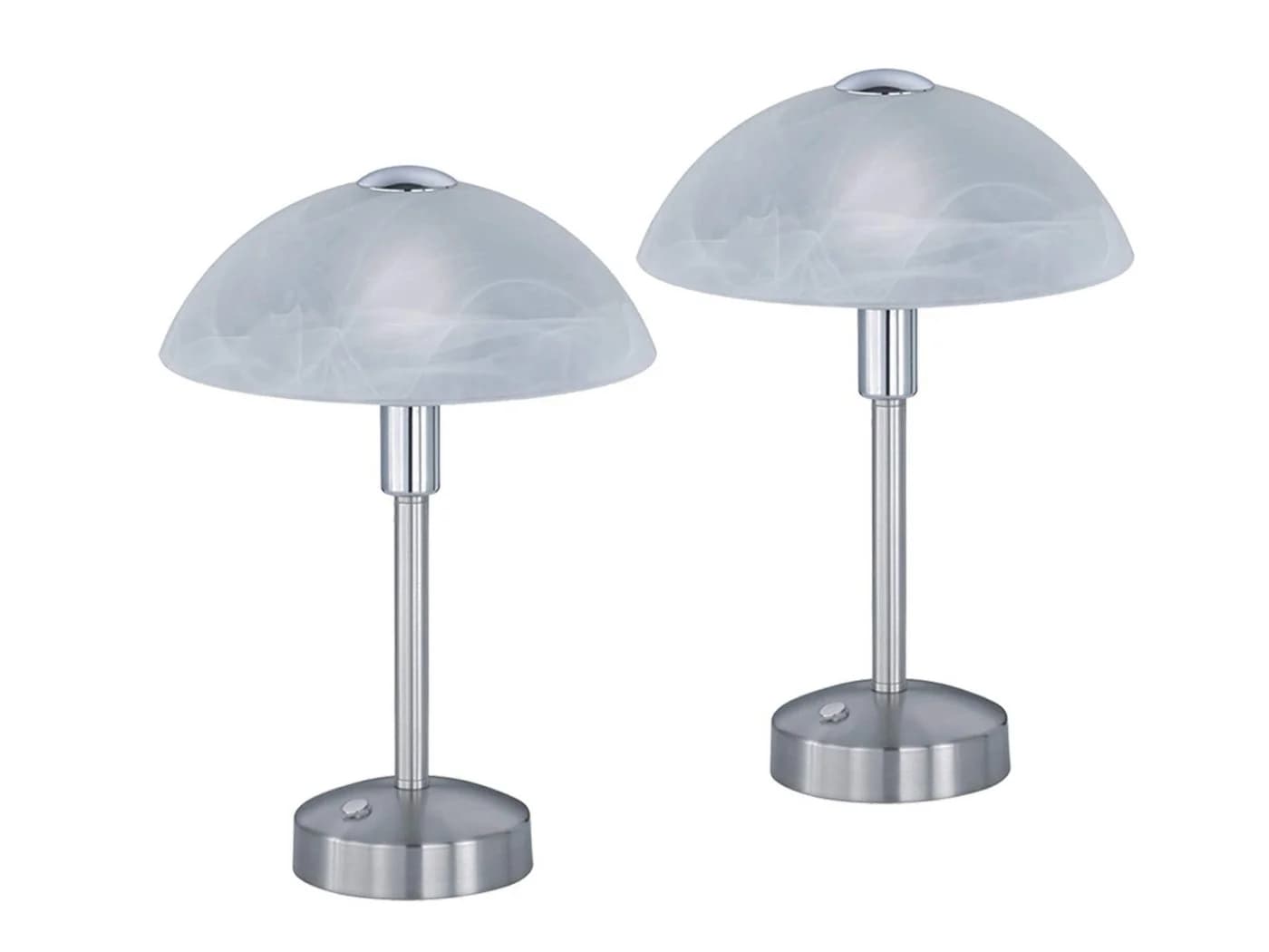 TRIO Leuchten LED Nachttischlampe 2er Set Silber Weiß Dimmbar - Bild 2
