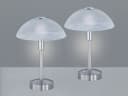 TRIO Leuchten LED Nachttischlampe 2er Set Silber Weiß Dimmbar Bild 3