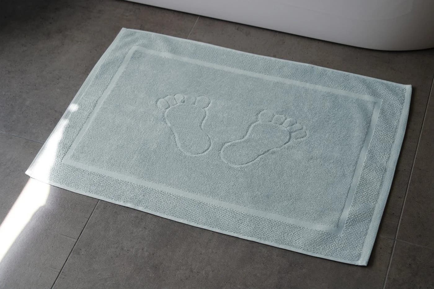 BANANALU Duschvorleger 50x70 cm Baumwolle Grau Modern