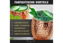 Vezato Moscow Mule Becher Set 4x 500ml Kupfer gehämmert mit Strohhalmen Bild 5