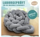 Amandi Bettnestchen Bettschlange 2m Bettumrandung Grau Laborgeprüft Bild 1