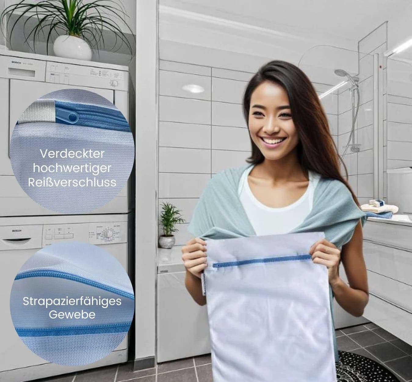 BEAZZ Wäschenetz Set 3-teilig Premium Polyester Groß - Bild 4