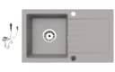 Faizee Möbel Granitspüle Alisha 75x43,5 cm Grau Bild 1