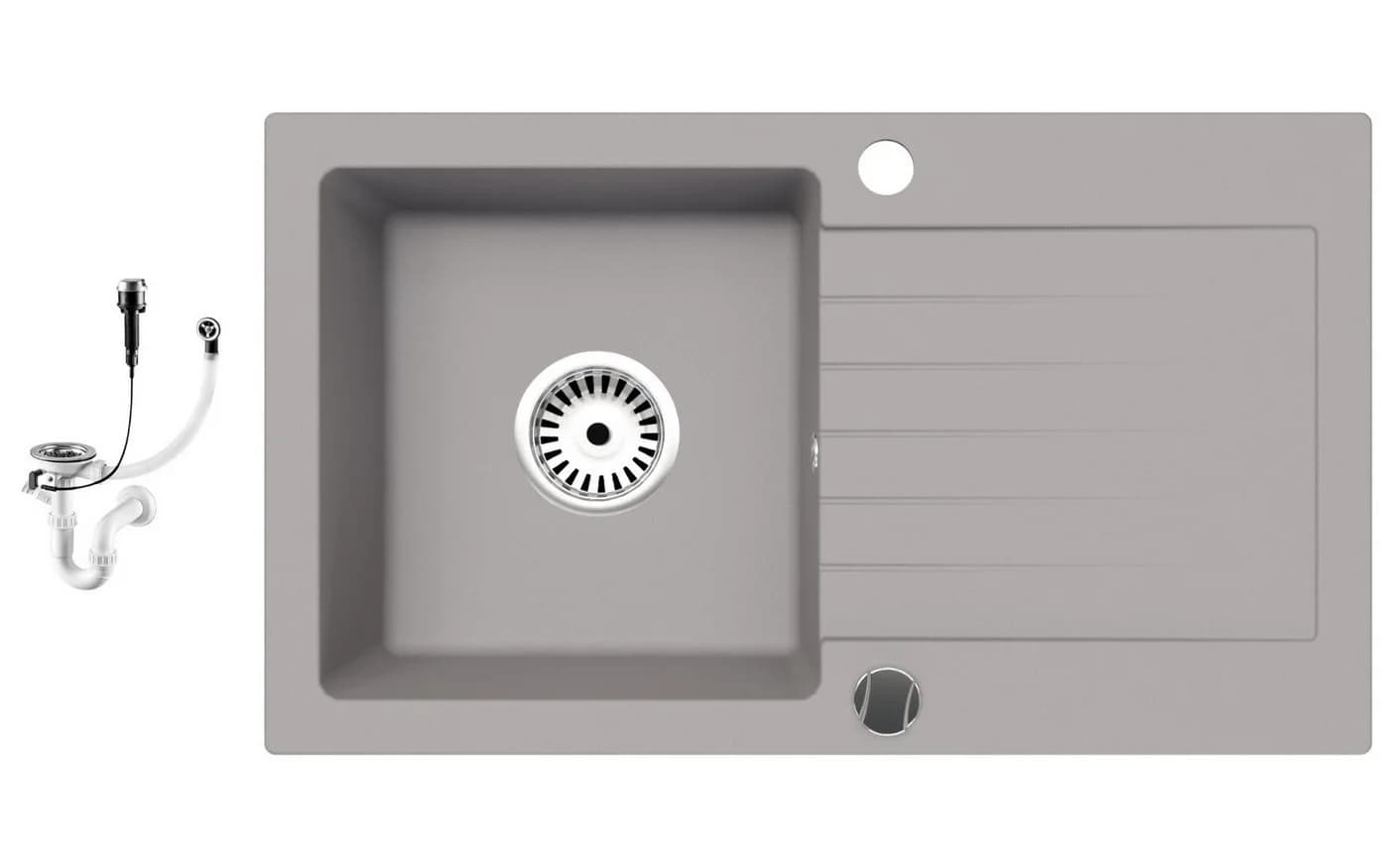 Faizee Möbel Granitspüle Alisha 75x43,5 cm Grau