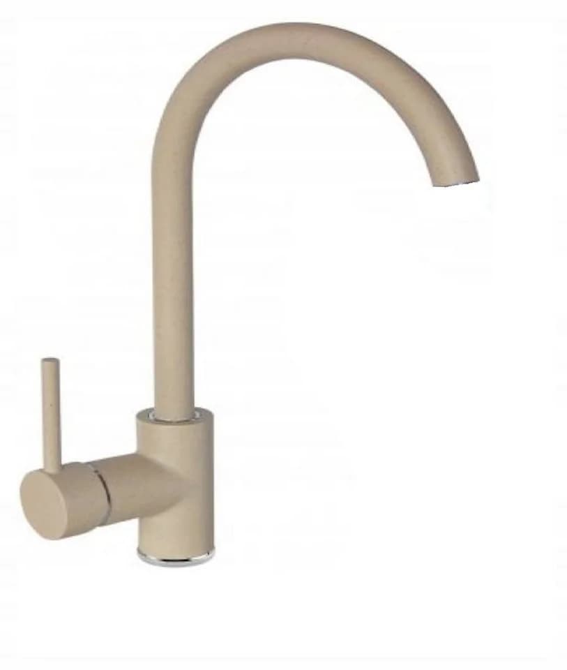 Faizee Möbel Küchenarmatur Schwarz/Beige/Chrom Einhandmischer