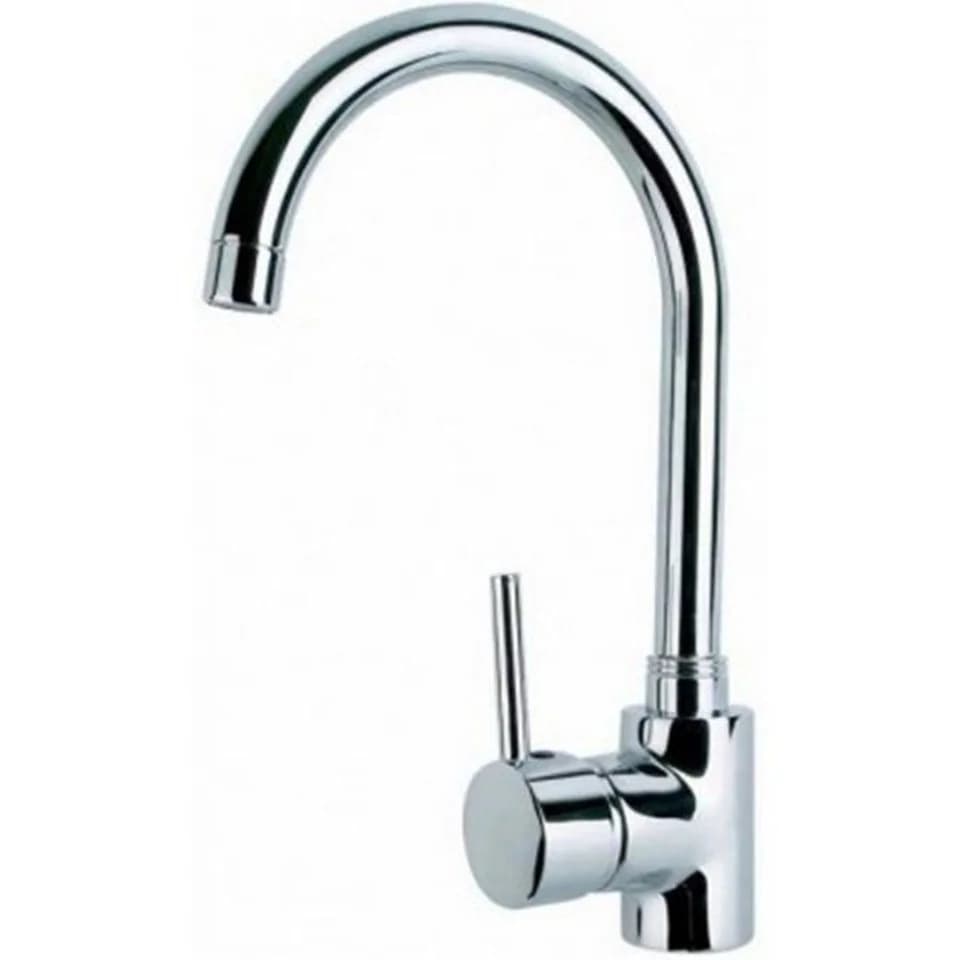 Faizee Möbel Küchenarmatur Spültisch-Einhebelmischer Silber/Chrom