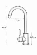 Faizee Möbel Küchenarmatur Spültisch-Einhebelmischer Schwarz/Chrom Bild 5