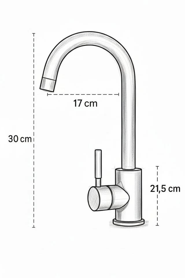 Faizee Möbel Küchenarmatur Spültisch-Einhebelmischer Schwarz/Chrom - Bild 5
