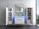 Faizee Möbel Badmöbel-Set 120cm Schwarz/Weiß mit LED-Spiegel Bild 4