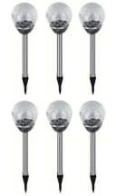 HAC24 LED Solarleuchte Kugel Crackle-Glas Weiß Bild 2