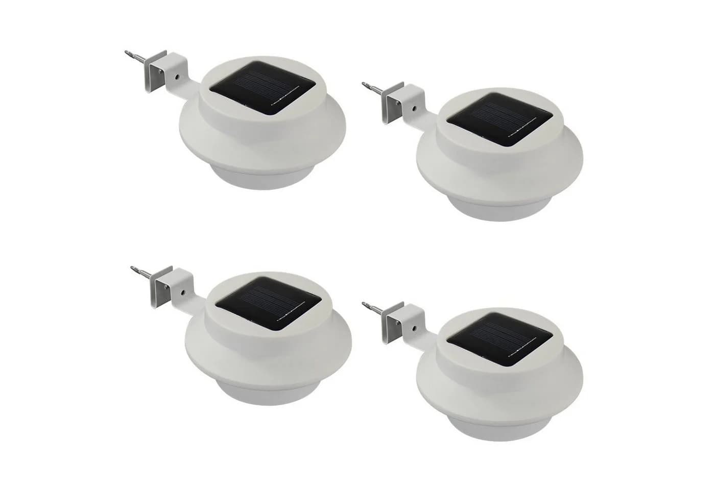 HAC24 LED Dachrinnenleuchte Solar 4x Kaltweiß mit Befestigung - Bild 2