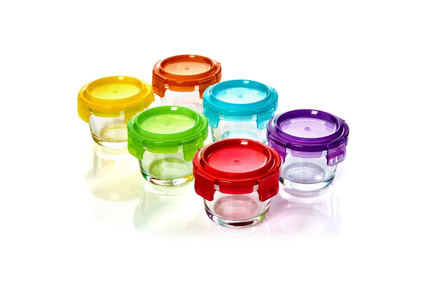 Klarstein Frischhaltedose Babygläser 6er-Set Glas Bunt - Bild 2