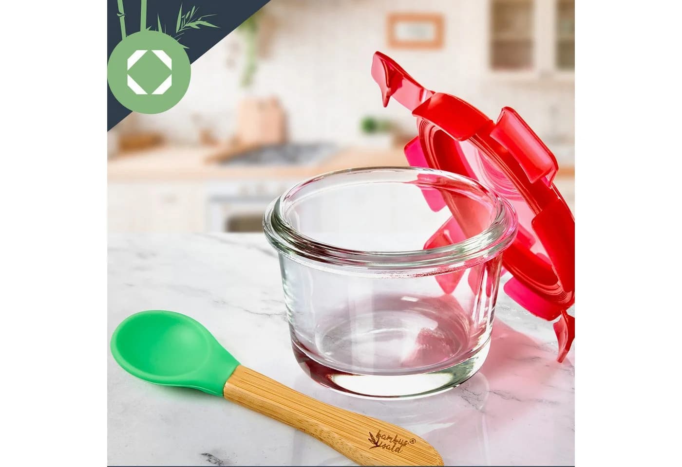 Klarstein Frischhaltedose Babygläser 6er-Set Glas Bunt - Bild 5
