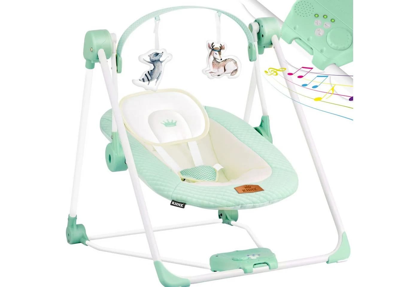 KIDIZ Babywippe mit 5 Geschwindigkeiten & Naturgeräuschen - Bild 3