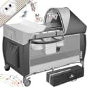 KIDIZ Babybett 3in1 Reisebett mit Wickeltisch und Spielzeug Bild 1