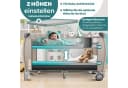 KIDIZ Babybett 3in1 Reisebett mit Wickeltisch und Musikspielzeug Beige/Schwarz Bild 4