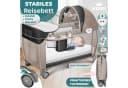 KIDIZ Babybett 3in1 Reisebett mit Wickeltisch und Musikspielzeug Beige/Schwarz Bild 5
