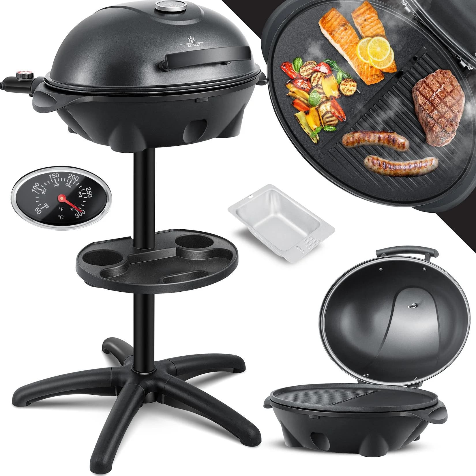 KESSER 2in1 Elektrogrill XXL Grillplatte 2400 Watt
