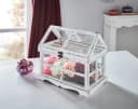 Dekoleidenschaft Mini-Gewächshaus Shabby Weiß Holz Bild 1