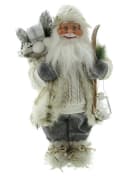 Dekoleidenschaft Weihnachtsmann Winter 46 cm hoch, Santa Claus Figur Deko Nikolaus mit Laterne & Ski Bild 2