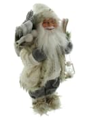 Dekoleidenschaft Weihnachtsmann Winter 46 cm hoch, Santa Claus Figur Deko Nikolaus mit Laterne & Ski Bild 3