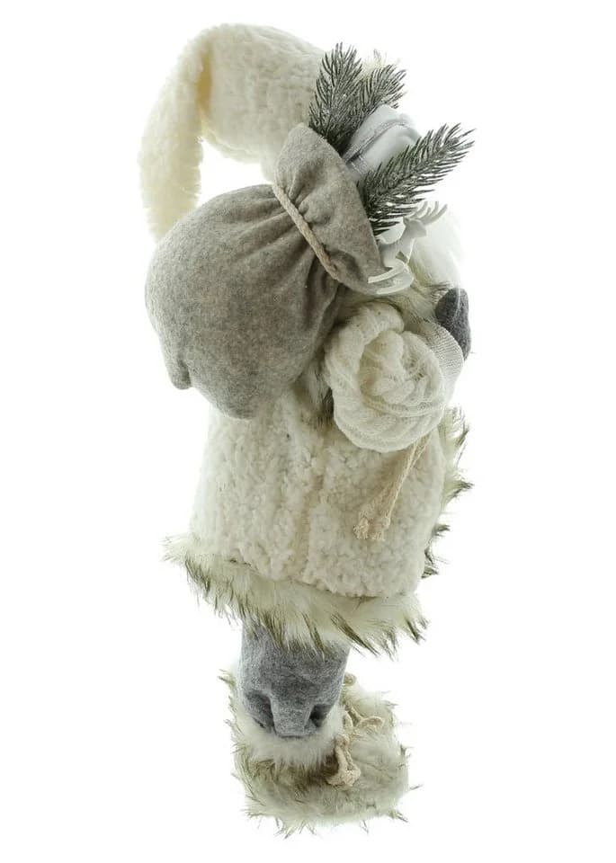 Dekoleidenschaft Weihnachtsmann Winter 46 cm hoch, Santa Claus Figur Deko Nikolaus mit Laterne & Ski - Bild 4