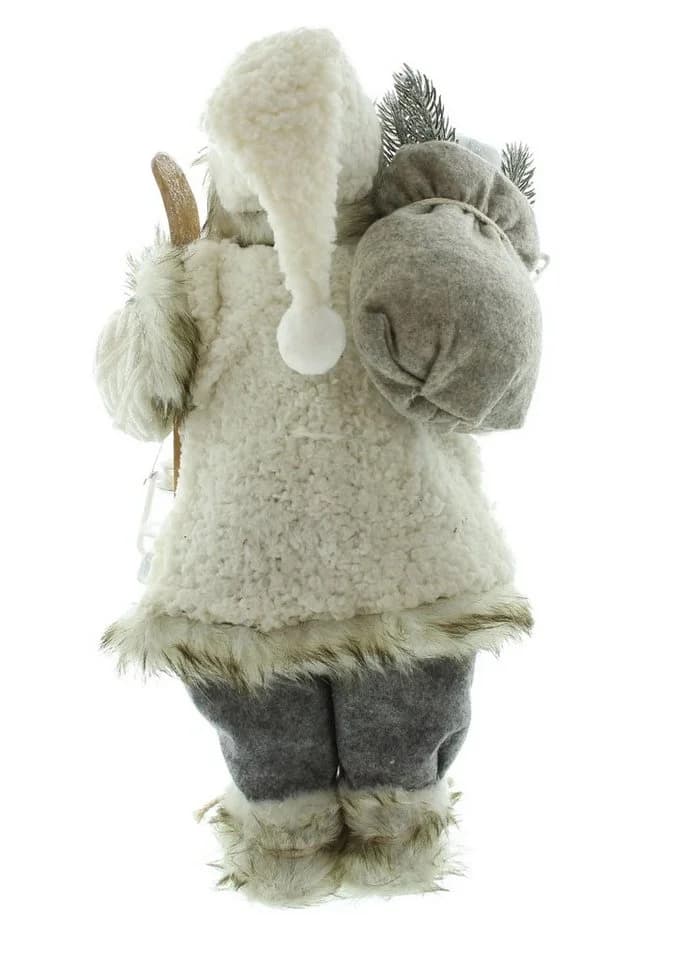 Dekoleidenschaft Weihnachtsmann Winter 46 cm hoch, Santa Claus Figur Deko Nikolaus mit Laterne & Ski - Bild 5