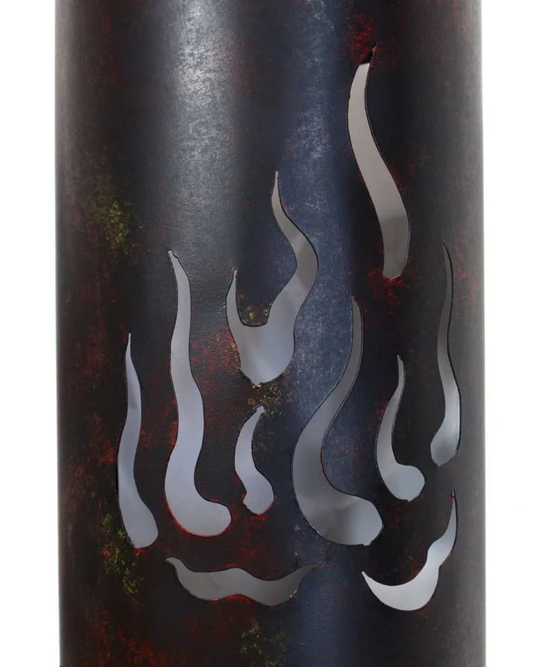 Dekoleidenschaft Bodenwindlicht "Flammen" 2er Set Metall Antik Optik - Bild 4